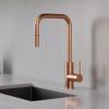 Pure.Sink Luxion Copper kitchen faucet square with pull-out spout PLXSQUA-62