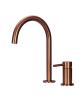 Pure.Sink Luxion 2-hole brass kitchen faucet with round spout PLX2HR-62