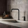 Pure.Sink Luxion 2-hole Matte Black Kitchen Faucet with U Spout PLX2HU-10