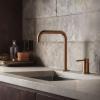 Pure.Sink Luxion 2-hole brass kitchen faucet with U spout PLX2HU-62