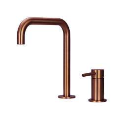 Pure.Sink Luxion 2-hole brass kitchen faucet with U-shaped spout PLX2HU-62