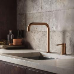 Pure.Sink Luxion 2-hole brass kitchen faucet with U-shaped spout PLX2HU-62