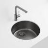 Pure.Sink Rondo Gun Metal Round Sink flush mount, undermount and top mount 38 cm PRN38-61