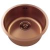 Pure.Sink Rondo Copper Round Sink flat installation, undermount and topmount 38 cm PRN38-62