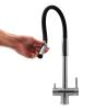 Pure.Sink Elite Steel Flex 3-way Stainless Steel Kitchen Faucet with Flexible Spout and Filtered Water PS8110-02