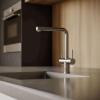 Pure.Sink Elite Steel Clear-S Stainless Steel 3-way Kitchen Tap with Retractable Spout and Filtered Water PS8120-02