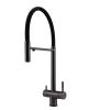 Pure.Sink Elite Steel Flex 3-way PVD gun metal kitchen faucet with flexible spout and Filtered Water PS8110-61