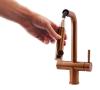 Pure.Sink Elite Steel Clear-S PVD Copper 3-way Kitchen Faucet with Pull-out Spout and Filtered Water PS8120-62