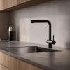 Pure.Sink Elite Steel Pulse-S Kitchen Faucet, Matte Black with Pull-Out Spout PS8500-10