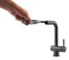 Pure.Sink Elite Steel Pulse-S Kitchen Faucet, PVD Gunmetal with Pull-Out Spout, PS8500-61