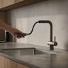 Pure.Sink Elite Steel Pulse-S Kitchen Faucet, PVD Gunmetal with Pull-Out Spout, PS8500-61