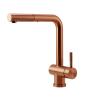 Pure.Sink Elite Steel Pulse-S Kitchen Faucet, PVD Copper with Pull-Out Spout, PS8500-62