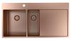 Pure.Sink Exclusivo Copper 1.5 sink with draining board 100x52 cm Tapwing left PEX3418100LT-62