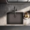 Pure.Sink Exclusivo Gun metal sink 55x40 cm 10mm radius undermount, flush mount, and top mount PEX5540-61