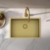 Pure.Sink Exclusivo Special 35 cm long gold sink 50 x 35 cm 10 mm radius PEX5035-60