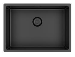 Pure.Sink Exclusivo Special 35 cm long gun metal sink 50 x 35 cm 10 mm radius PEX5035-61