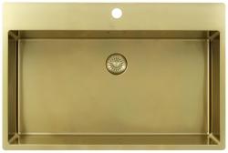 Pure.Sink Exclusivo Golden Large Sink 75x40cm Tapwing with Tap Hole PEX7540T-60