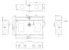 Pure.Sink Exclusivo Gunmetal Large Sink 75x40cm Tap Wing with Faucet Hole BB7540T-61