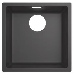 Pure.Sink Fibre Composite Intense Black Sink 40x40cm Undermount and Top Mount FBR40-31