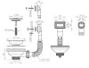 Pure.Sink Universal basket plug set Gold, sink drain set incl. round and rectangular overflow WSTMAN-60