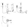 Pure.Sink Universal Gun metal Drain set including push button waste with plug, plus rectangular and round overflow WSTAUT-61