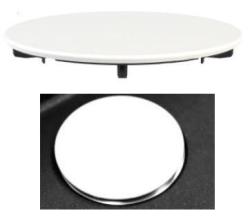 Pure.Sink Universal Drain cover, basket plug cap, matte white, rounded lid for drain, WSTCOV-32