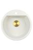 Pure.Sink Universal Drain cover, basket plug cap, gold-colored, rounded lid for drain hole WSTCOV-60