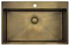 Pure.Sink Luxion Large PVD Antique Bronze sink 78x50 cm Tapwing with tap hole bench and bottom rack PLX7850T-64