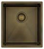 Pure.Sink Luxion PVD Antique Bronze sink 36x40 cm undermount, flush mount, and top mount with bottom rack PLX3640-64
