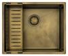 Pure.Sink Luxion PVD Antique Bronze sink 50x40 cm undermount, flush mount, and top mount with bottom rack PLX5040-64