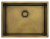 Pure.Sink Luxion PVD Antique Bronze sink 55x40 cm undermount, flush mount, and top mount with bottom rack PLX5540-64