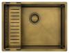 Pure.Sink Luxion PVD Antique Bronze sink 55x40 cm undermount, flush mount, and top mount with bottom rack PLX5540-64