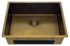 Pure.Sink Luxion PVD Antique Bronze sink 55x40 cm undermount, flush mount, and top mount with bottom rack PLX5540-64