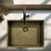 Pure.Sink Luxion PVD Antique Bronze sink 55x40 cm undermount, flush mount, and top mount with bottom rack PLX5540-64