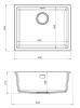 Pure.Sink Eternal Quartz Black Sink 50x40 cm Under-mount and Over-mount PEG5040-31