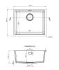 Pure.Sink Eternal Quartz Beige Sink 50x40 cm, Flush-Mount and Under-Mount PEG5040F-38