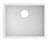 Pure.Sink Eternal Quartz White Sink 50x40 cm Flush-Mount and Under-Mount PEG5040F-32