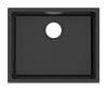 Pure.Sink Eternal Quartz Black Sink 50x40 cm Flush-Mount and Undermount PEG5040F-31