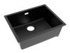 Pure.Sink Eternal Quartz Black Sink 50x40 cm Flush-Mount and Undermount PEG5040F-31