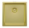 Pure.Sink Comfort PVD Gold Sink 40x40 cm, 10 mm radius, undermount, flush-mount, and top-mount PCM4040-60