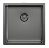 Pure.Sink Comfort PVD Gunmetal sink, 40x40 cm, 10 mm radius, undermount, flush-mount, and top-mount, PCM4040-61