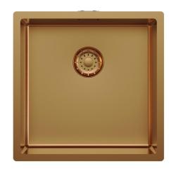 Pure.Sink Comfort PVD Copper Sink 40x40 cm, 10 mm radius, for undermount, flush-mount, and top-mount installation PCM4040-62