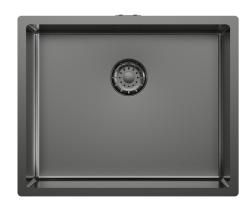 Pure.Sink Comfort PVD Gunmetal sink, 50x40 cm, 10 mm radius, undermount, flush-mount, and top-mount, PCM5040-61